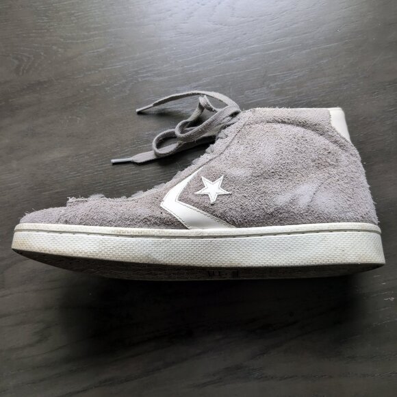 Converse Pro Leather 76 Vintage Suede High Top Sneaker 155336C Grey Size 11 - Picture 4 of 13